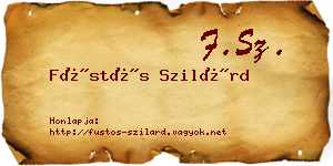 Füstös Szilárd névjegykártya