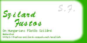 szilard fustos business card
