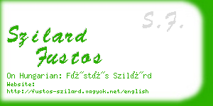 szilard fustos business card